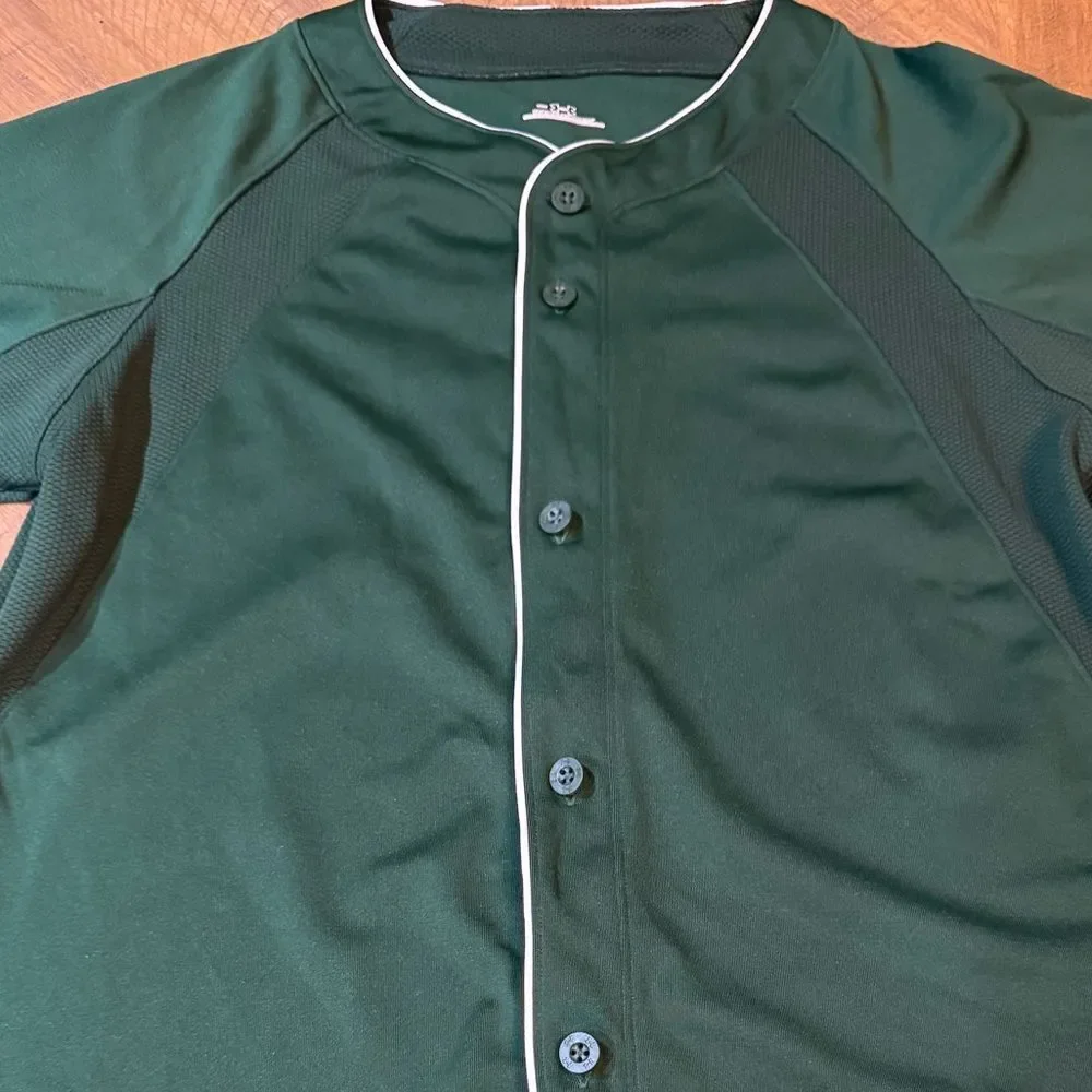 Under Armour Men's Dark Green Button-Up Baseball Jersey NWT - Picture 4 of 9